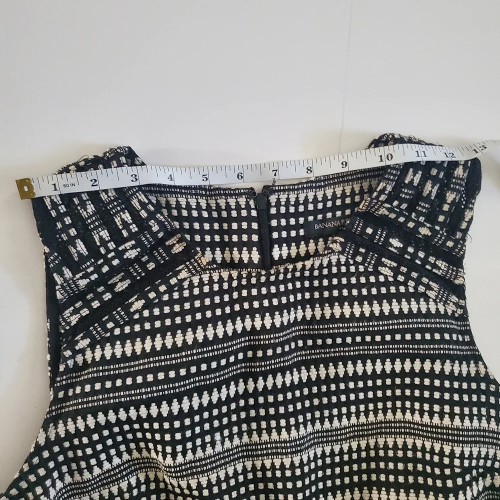 Banana Republic Black & White sleeveless dress sz 6 - Picture 6 of 13